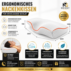 MEDBY Ergonomic Memory Foam Neck Pillow – Breathable & Neck-Supporting