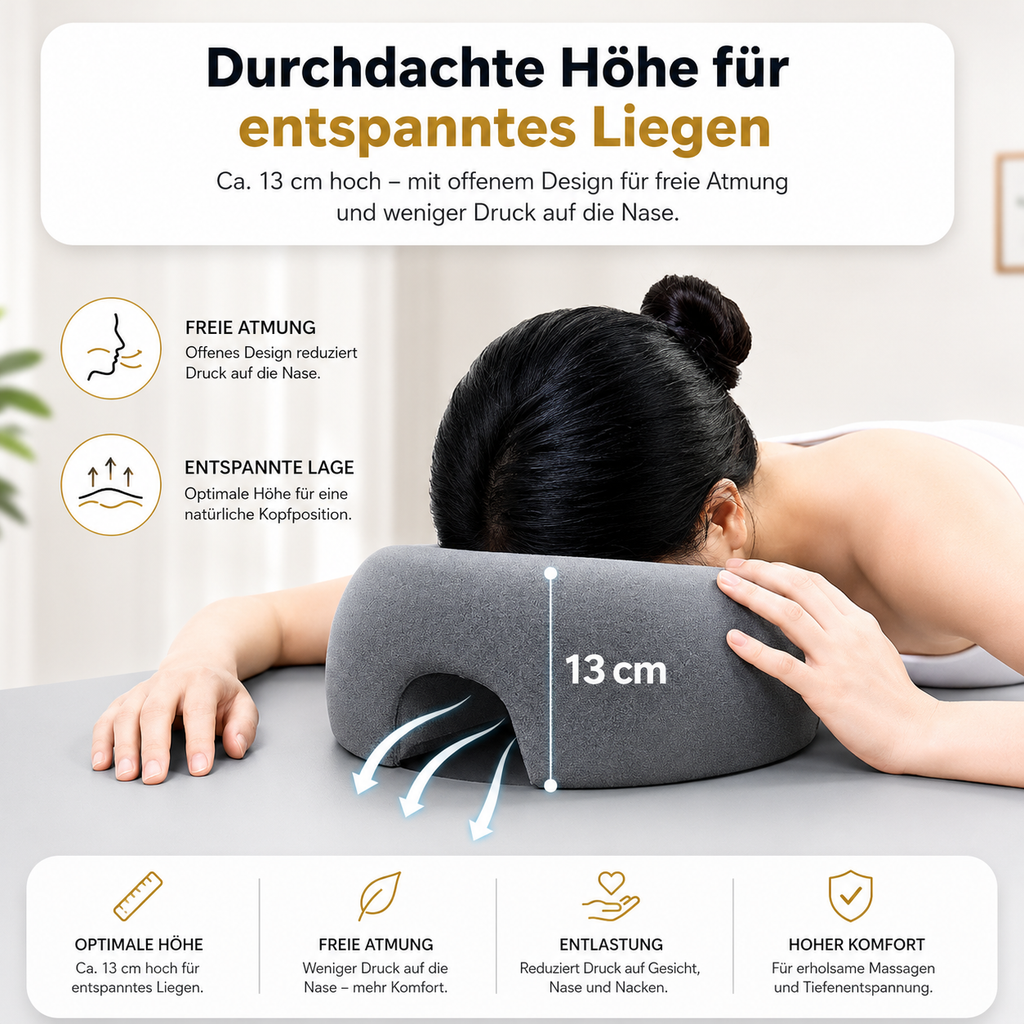 MEDBY Ergonomic Face Pillow with Breathing Opening